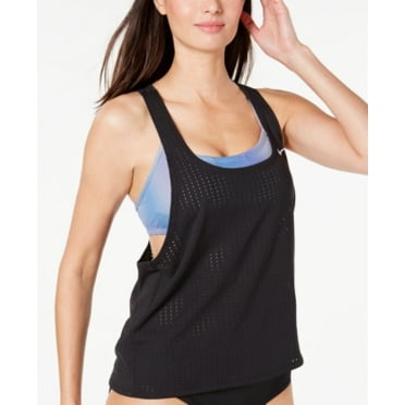 Nike Color Fade Mesh Layered Tankini Top Women's Swimsuit XS