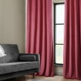 thumbnail image 4 of Half Price Drapes Dark Pink Heritage Plush Velvet Room Darkening Curtains (1 Panel), 50W X 96L, 4 of 12