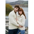 thumbnail image 5 of SAOL 100% Merino Wool Aran Men's Shawl Collar Cardigan Sweater Cable Knit Jacket Made in Ireland, 5 of 6