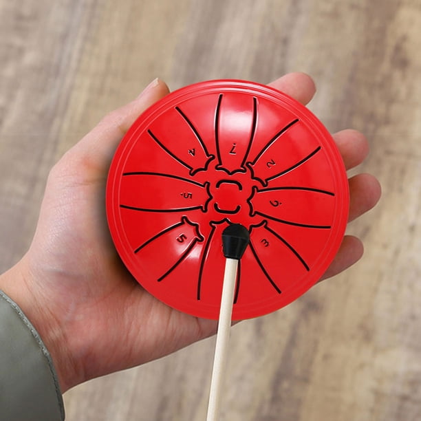 Tambor de lengua de acero 4 pulgadas 8 notas instrumentos de percusión de manejo rojo
