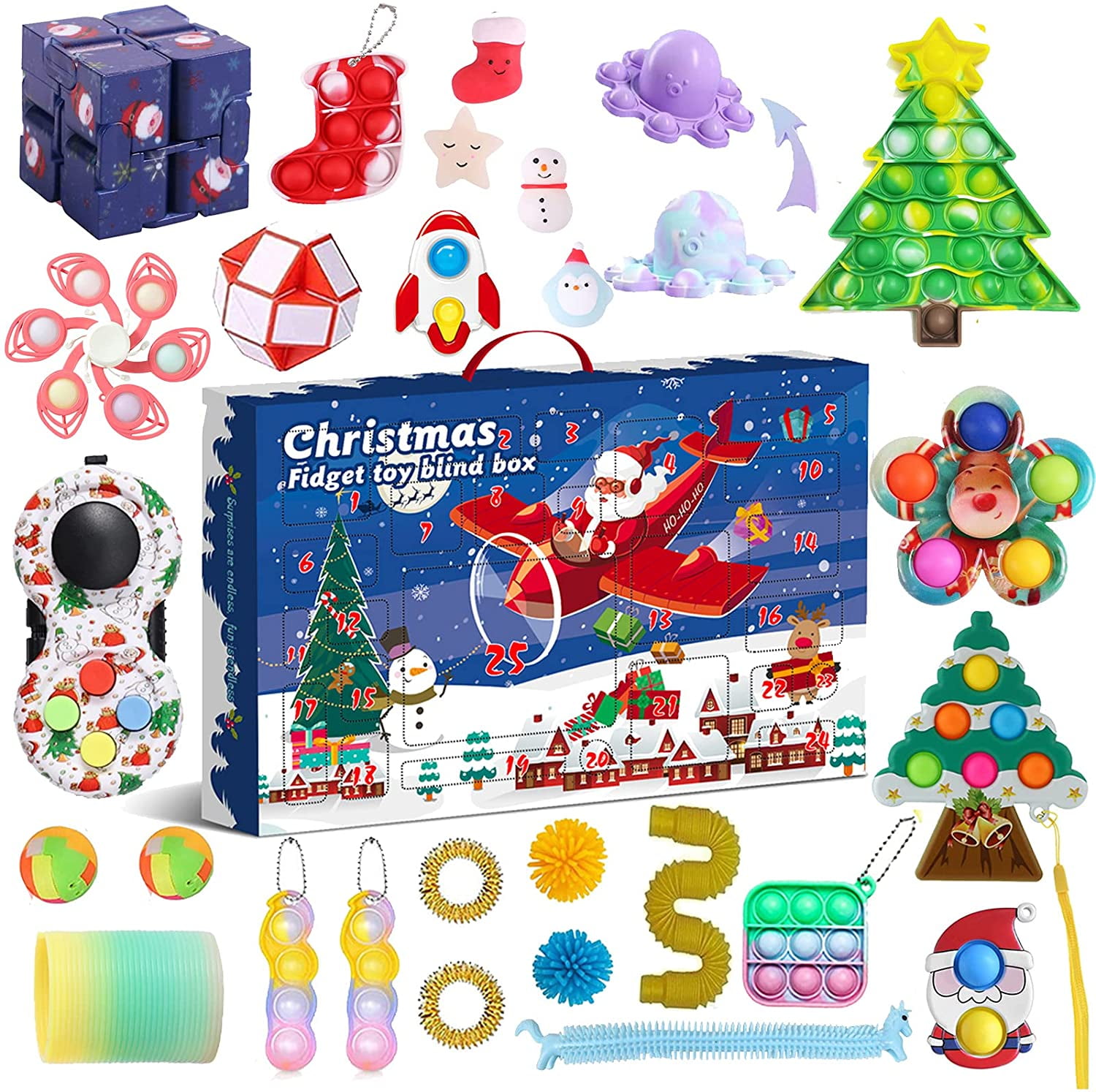 Fidget Advent Calendars Toy 2021, Pop Advent Calendars Its Gift for