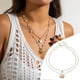 thumbnail image 3 of 2 collares brillantes y joyas de playa para mujer Collar de perlas ajustable para todo tipo de ropa Collar de verano con motivo oceánico, 3 of 8