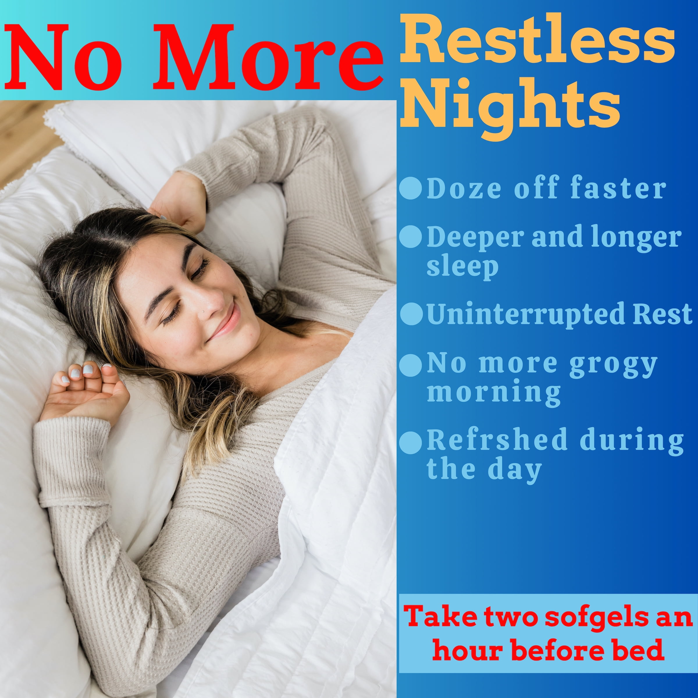 Nikoni Liposomal Sleep & Mood Support Supplement – Natural Blend for Relaxation & Emotional Wellness – 300 Softgels