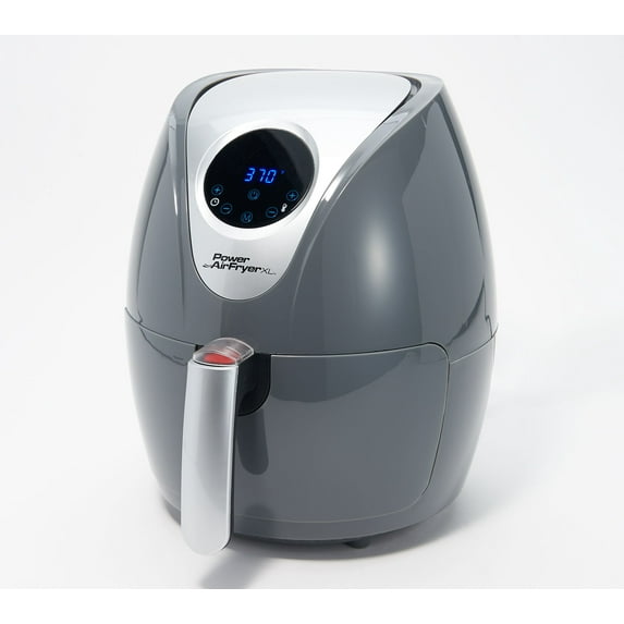 Restored Power XL 2.4-qt Digital 1200W Air Fryer with Recipes and Divider- (Refurbished)