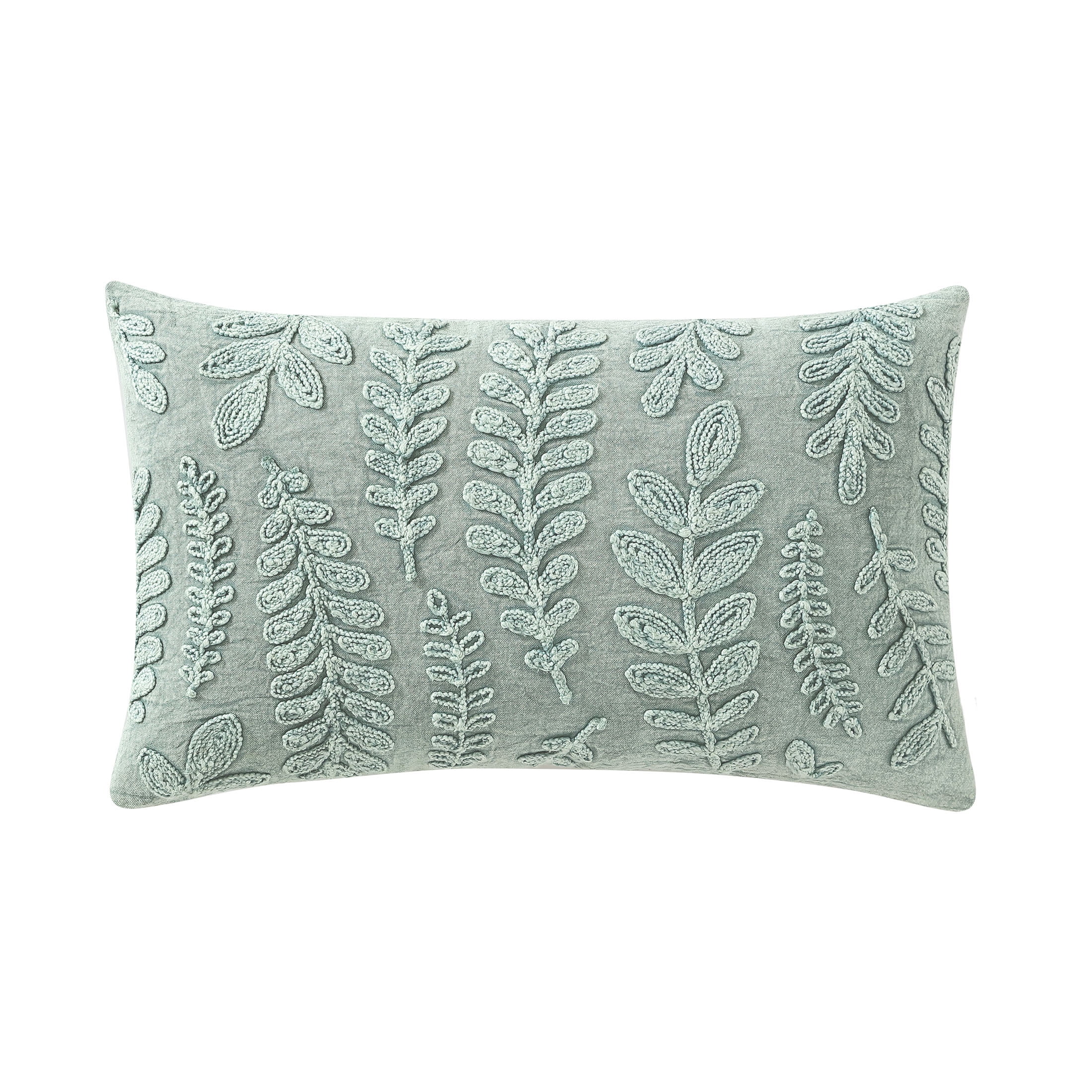 Better Homes & Gardens, Sage Embroidered Botanical Decorative Pillow, Oblong, 14" x 24", Sage, 1 Pack - Walmart.com