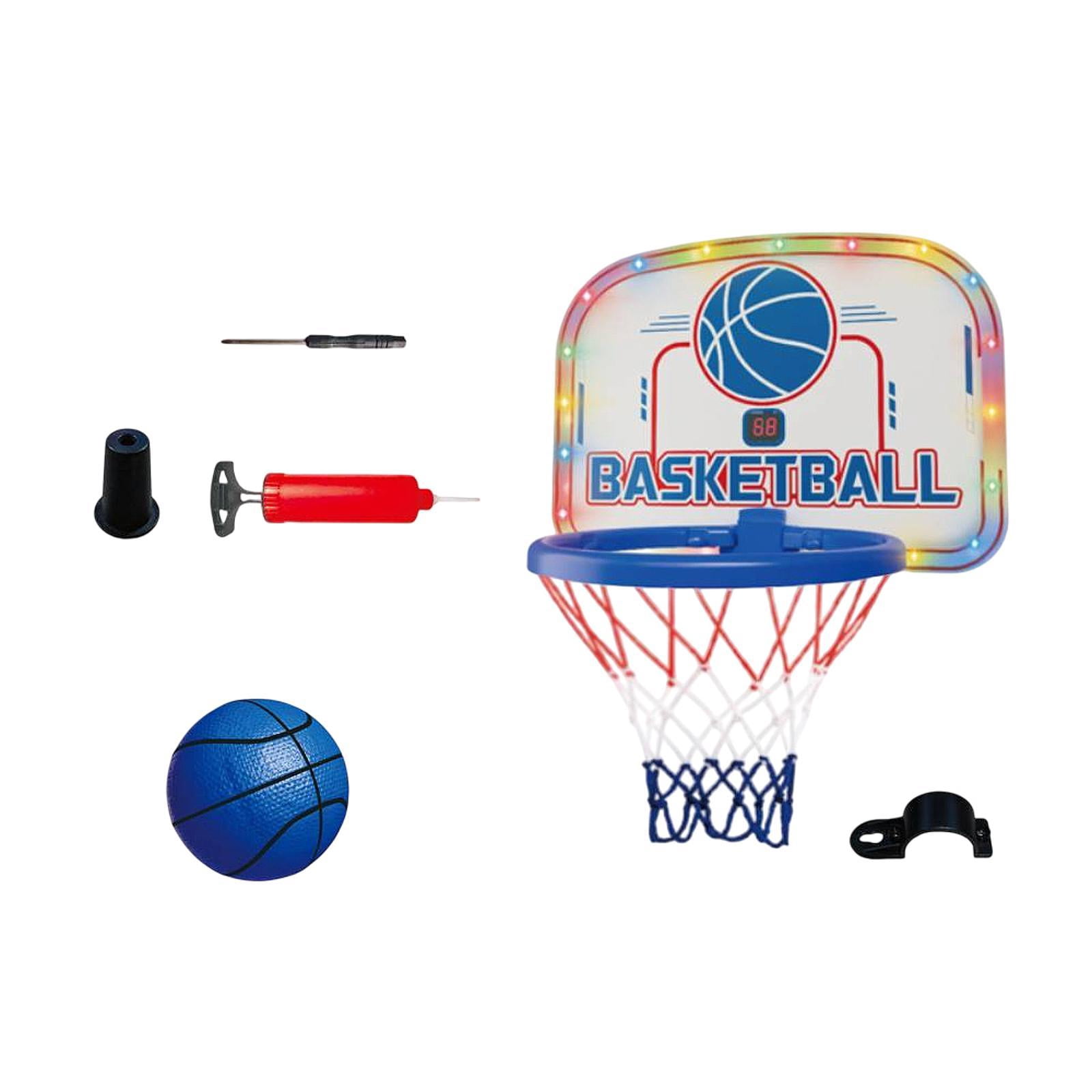 funtasica Basketball Hoop Set Mini Basketball Hoop Toys Kit Wall Mount for Kids Birthday Orange Blue