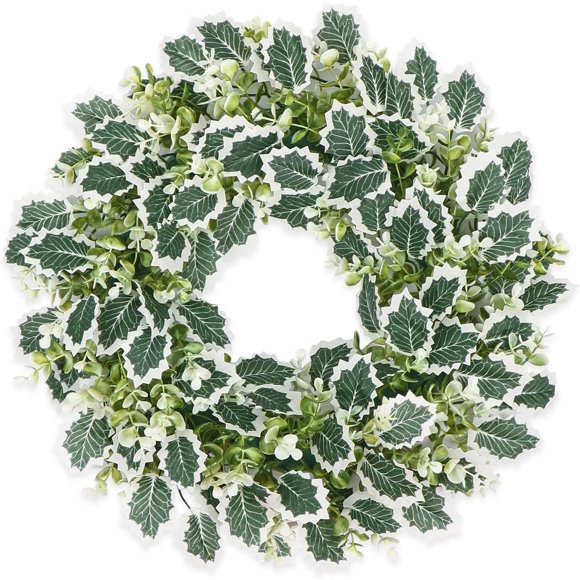 Betylifoy Couronnes d'Été pour Porte d'Entrée Couronne de Feuilles d'Érable Artificielles Couronnes de Feuilles d'Eucalyptus Guirlande Suspendue pour Décoration Intérieure Extérieure de Ferme Fenêtre Mur