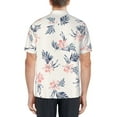 thumbnail image 3 of Cafe Luna Men's and Big Men's Tropical Flower Print Short Sleeve Shirt, Sizes S-5XL, 3 of 3