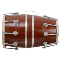 WOODEN DHOLAK DRUM 17 x 10 INCH 4.5 KG BEST INDIAN FOLK DRUM MUSICAL