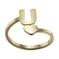 thumbnail image 1 of Fashion 26 English Letter Opening Rings Stainless Steel Girls Love Retro Jewelry, 1 of 9