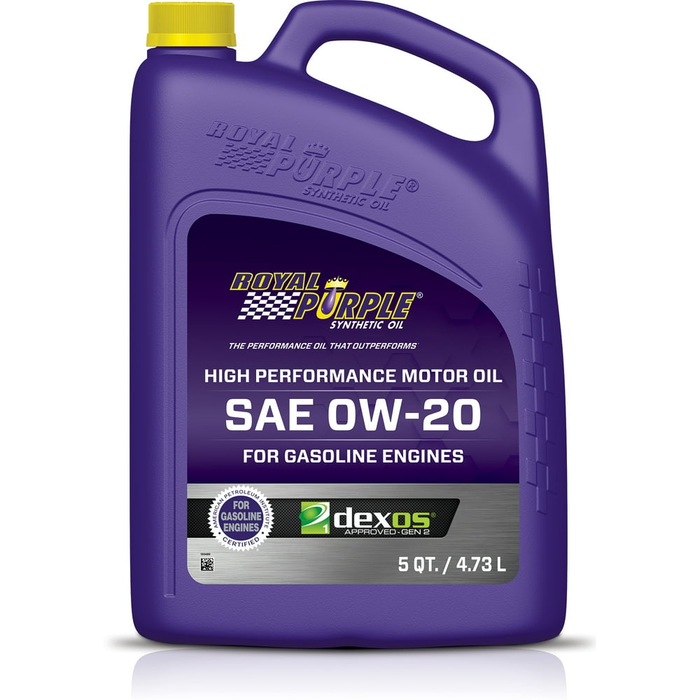 Royal Purple Synthetic SAE 0W20 High Performance Motor Oil, 5 Quarts