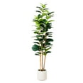 thumbnail image 2 of Nearly Natural Potted Artificial Fiddle Leaf Tree in Planter - 7', 2 of 9