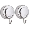 thumbnail image 1 of JHIJHOO Suction Cup Hooks 2 Packs Waterproof Removable Heavy Duty Vacuum Suction Cup Hooks Locking Window Glass Kitchen Hooks, 1 of 7