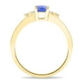 thumbnail image 3 of SZUL Women's Emerald Cut Tanzanite and Diamond Sparkle Ring in 10K Yellow Gold, 3 of 5