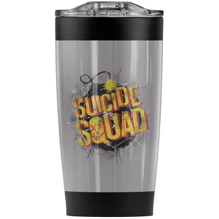 Suicide Squad Vintage Bomb Stainless Steel Tumbler 20 oz Coffee Travel Mug/Cup, Vacuum Insulated & Double Wall with Leakproof Sliding Lid | Great for Hot Drinks and Cold Beverages