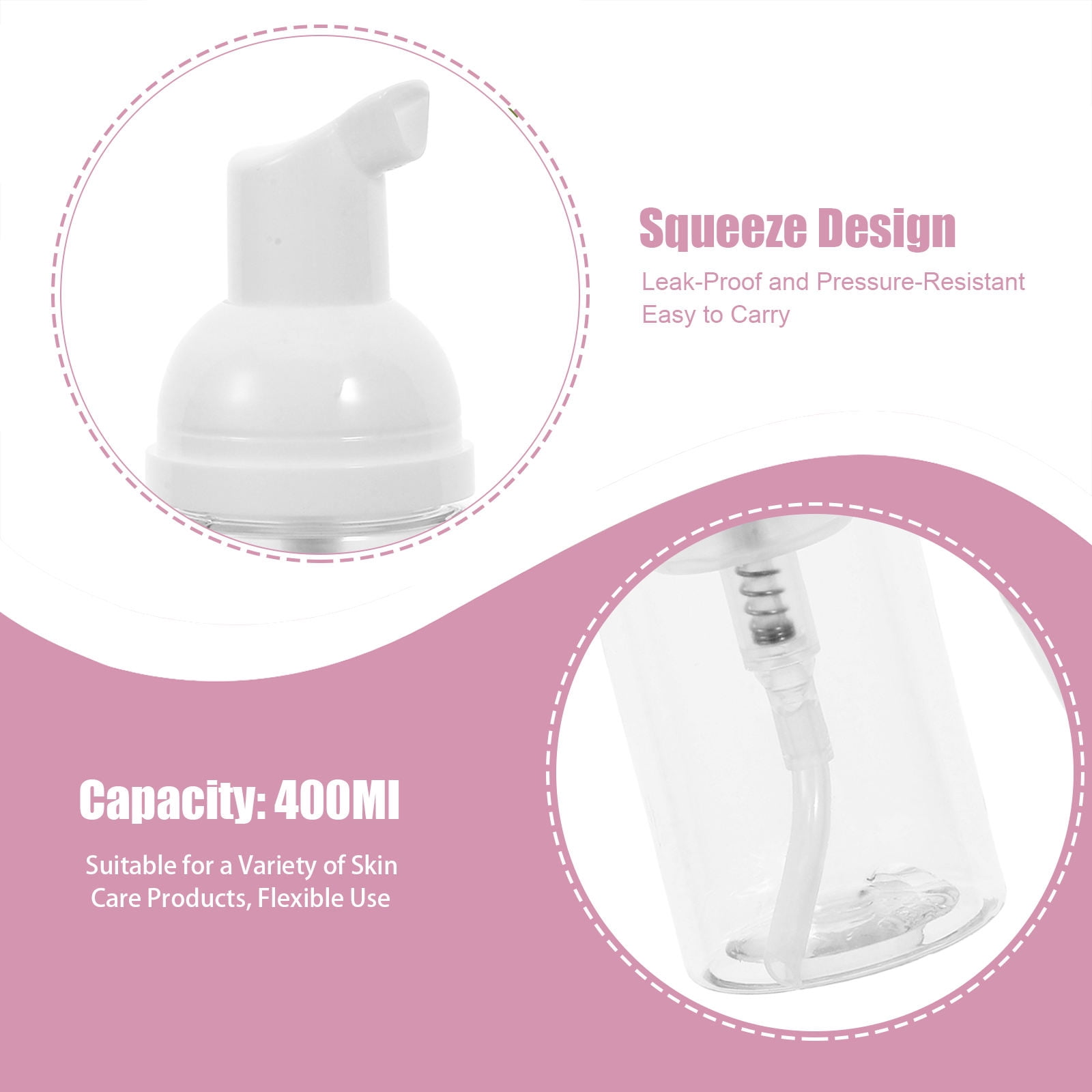 GOOHOCHY 20 PCS Cleansing Bottle Travel 11.00X3.60X3.60CM Transparent