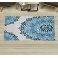 thumbnail image 1 of Oriental Decorative Rug, Soft Colored Mandala South Culture Inspired Floral Image, Quality Carpet for Bedroom Dorm and Living Room, 6 Sizes, Pale Blue, by Ambesonne, 1 of 1