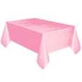 thumbnail image 1 of HEVIRGO Solid Color Rectangle Dining Table Cover Cloth Birthday Party Tablecloth Decor Pink PE, 1 of 7