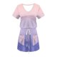thumbnail image 4 of Mini Vestido de Verano Color Sólido Cuello en V Manga Corta Vestido de Becerro Medio, Vestido Corto de Verano, 4 of 5