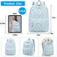 thumbnail image 3 of Mochila Bluboon de 33 x 15 x 43 cm, de pana, ligera, para niñas, 3 of 7