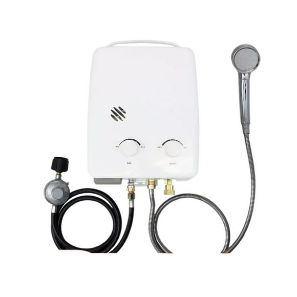 Portable Tankless Water Heater Propane 5L 1.32GPM At 34 000 Instant Shower Gas Electric Heaters Major Appliances Home ,Digital Temperature Display