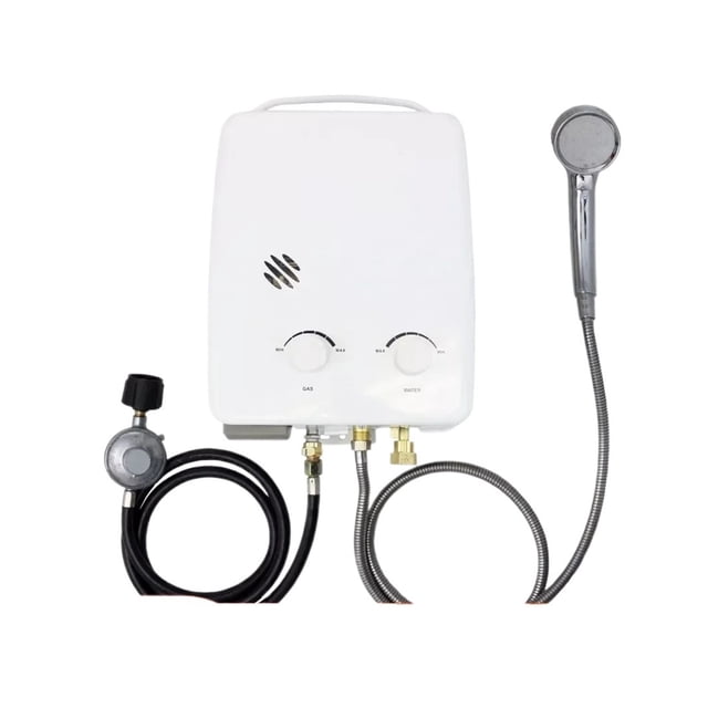 Portable Tankless Water Heater Propane 5L 1.32GPM At 34 000 Instant Shower Gas Electric Heaters Major Appliances Home ,Security Protection Design