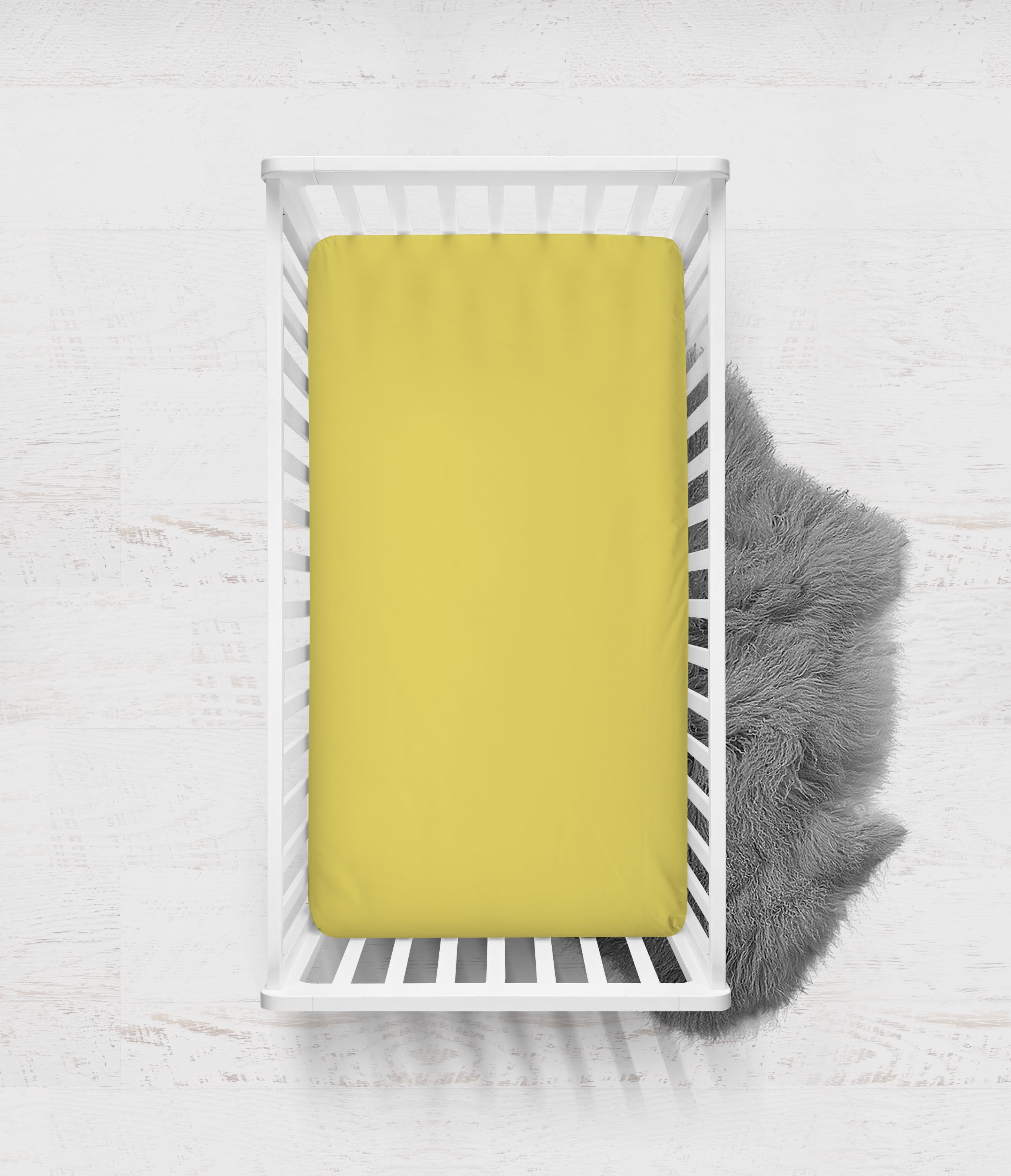 Bacati - Solid Fitted Crib/Toddler Bed Sheets 100% Cotton Percale, Available in Multiple Colors, 2-Pack