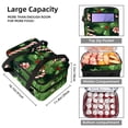 thumbnail image 3 of Christmas Double Layered Insulated Lunch Bag with Two Compartments - Large Capacity Refrigerated Meal Bag for Hand Carry - 7.1x11.4x16.1 Inches, 3 of 6