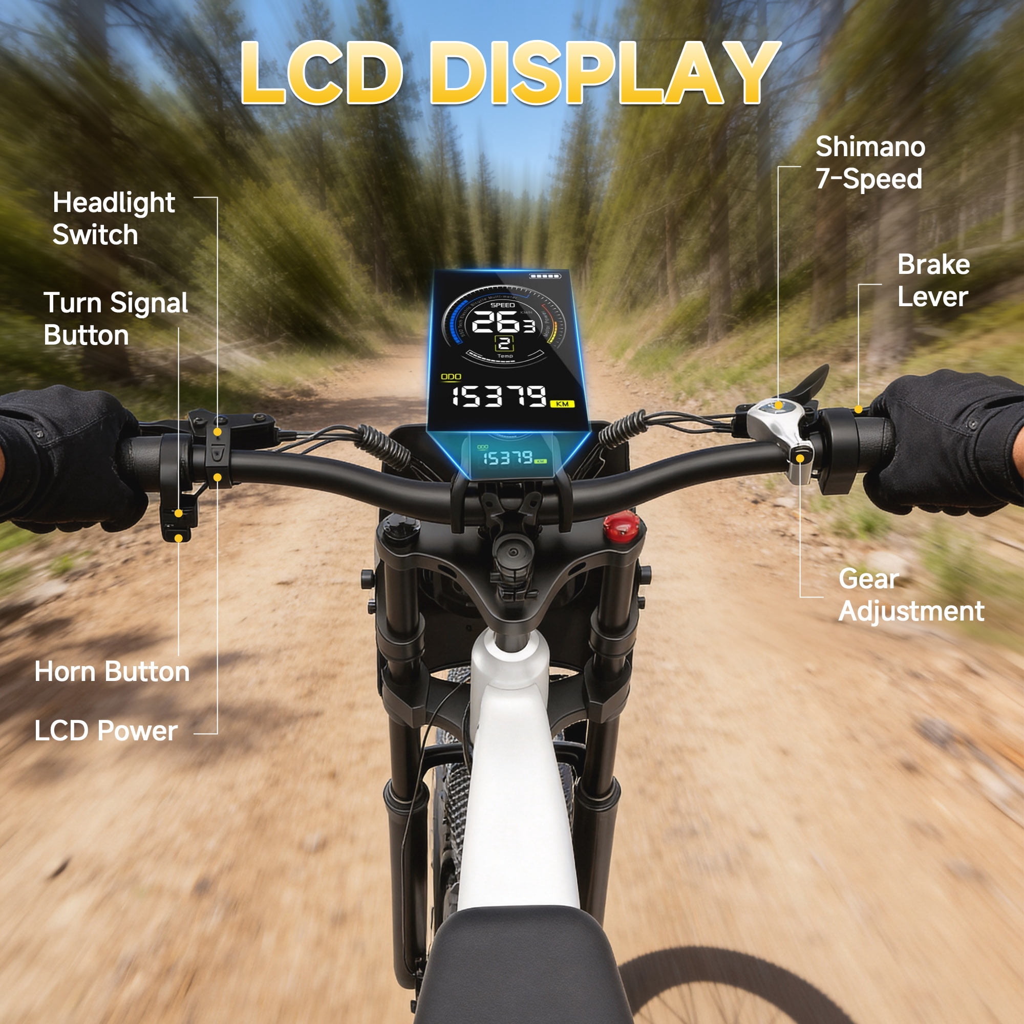 Bluvall Electric Dirt Bike for Adults, 1800W Motor 35MPH, 52V/25AH Battery, 20"x4" Fat Tire Ebike, E Mountain Bicycle, Up to 60+Miles UL2849