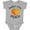 AC-Heather Grey, variant on Daddy's Little Peach Cute Peach Heart Boys or Girls Baby Bodysuit
