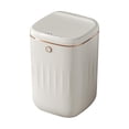 thumbnail image 3 of Cubo de basura automático con sensor de movimiento, inteligente, con tapa, grande Blanco y dorado 20L, 3 of 9