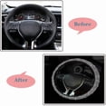 thumbnail image 3 of Bling Car Steering Wheel Cover, Crystal Rhinestone Steering Wheel Cover Universal, 15 Inch Car Steering Wheel Protector for Women or Girls, Easy Installation and Cleaning (Silver White), 3 of 6