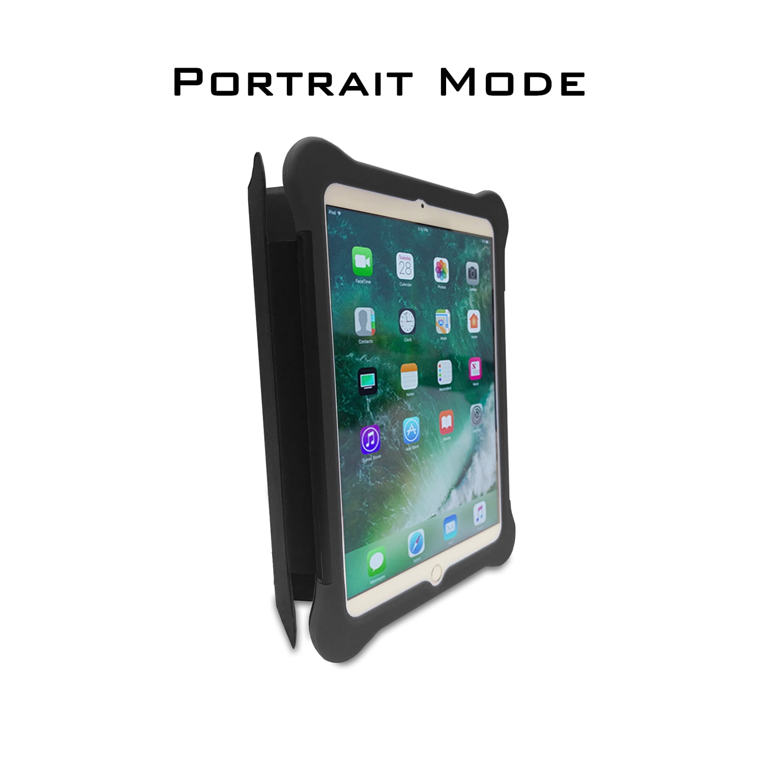 ME 3-In-1 Bumper-Case-Stand with Smart Tri-Fold Cover for New iPad 9.7-inch (5th Generation - 2017 release) - Black