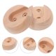 thumbnail image 4 of 2pcs Shower Curtain Rod Flanges Curtain Rod Bracket Wood Curtain Rod Holders, 4 of 4