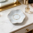 thumbnail image 5 of White Ceramic Trinket Tray, Jewelry Bowl With Leaf Shape Design, Multi-Functional Ring Dish For Keys Earrings Home Organizing, 4.33X3.54X0.98In 0.33Lb, 5 of 6