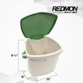 thumbnail image 3 of Redmon 1.9 Gal Kitchen Compost Bin for Food Scraps Odor Control Lid, Beige/Green, 25 Pack, 3 of 11
