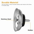 thumbnail image 4 of FLINT- 2 Pack Kitchen Sink Basket Strainer Stainless Steel And Drain Stopper Fits Most, 4 of 5
