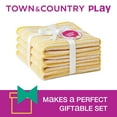 thumbnail image 2 of TOWN & COUNTRY PLAY 4-Piece Striped Reversible Terry Brights Washcloth Set, 13"x13", 100% BCI Cotton, Plush & Absorbent 550GSM, Sunshine Yellow, 2 of 8