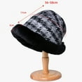 thumbnail image 6 of qolati Womens Wide Brims Caps Fuzzy Faux Fur Winter Warm Thick Plush Earflap Fisherman Beanie Hats Soft Puffy Outdoor Bucket Hats, 6 of 7