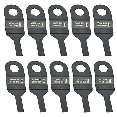 

Versa Tool SB10G Pack of 10 Universal Multi Tool Fitment Oscillating Blades 10mm Stainless Steel Saw Blade Fits Fein Multimaster Rockwell Sonicrafter Makita