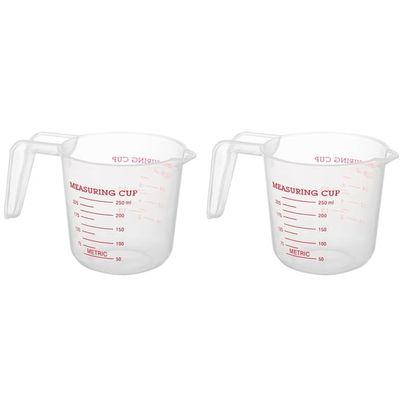 High transparent measuring cup, transparent measuring cup with handle 2PCS