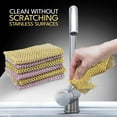 thumbnail image 3 of Heavy Duty Dish Scrubbers, Non-Scratch Scouring Pads - Odorless & Long Lasting Mesh Dish Cloth - Replace Sponges - Kitchen, Floor and Bathroom Usage - Made in Korea (2 Pcs), 3 of 9
