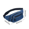 thumbnail image 2 of ShengapQ Adjustable Fanny Pack for Men & Women, Crossbody Waist Bag with 3 Zipper Pockets, Water-Resistant, Multi-Functional Belt Bag for Travel, Running, Cycling, Hiking & Outdoor Activities, 2 of 6