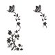 thumbnail image 1 of Black Vine and Butterfly Removable Wall Decal PVC Sticker for Fridge, Window, or Wall Self Adhesive, Easy to Apply, Reusable, No Residue, 1 of 5