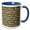 Blue/White, variant on 3drose, Bohemian Stripes Snowflakes - Christmas Art, 15oz Mug