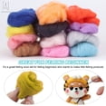thumbnail image 3 of Gustave 50 Colors Fibre Wool Yarn Roving for Needle Felting Hand Spinning DIY Craft Materials, 3 of 7