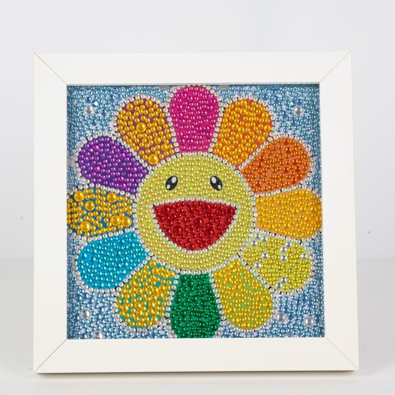 Diamond Painting Kit, Flower 5D Diamond Painting Starter Set, Easy and Fun DIY Craft Kit, Perfect for Beginners' Creative Art Activities 7.09 x 7.09 in