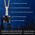 thumbnail image 2 of Gem Stone King 10K Yellow Gold Black Sapphire and White Lab Grown Diamond Pendant Necklace for Women (0.74 Cttw, Round 5MM, Gemstone September Birthstone, with 18 inch Chain), 2 of 5