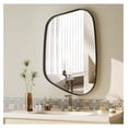 thumbnail image 3 of 36×24 inch Irregular Metal Deep-Framed Wall Mounted Mirror for Wall Decor Bathroom, Living Room, Vanity, Entryway, Black, 3 of 5