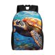 thumbnail image 1 of Disketp Colorful Underwater Sea Turtle Mochila Unisex de Apertura Lateral Completa, Mochila para Laptop para Escuela, Trabajo y Viajes, 1 of 8